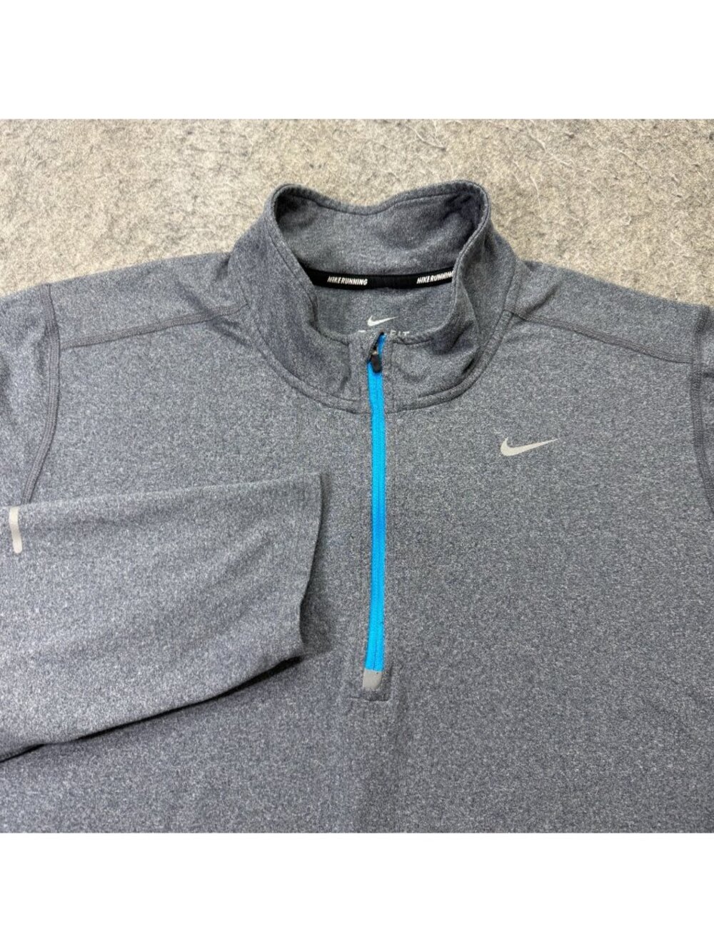 Nike DRI-FIT Element Running 1/2 Zip Pullover Top Men XL Blue Long Sleeve